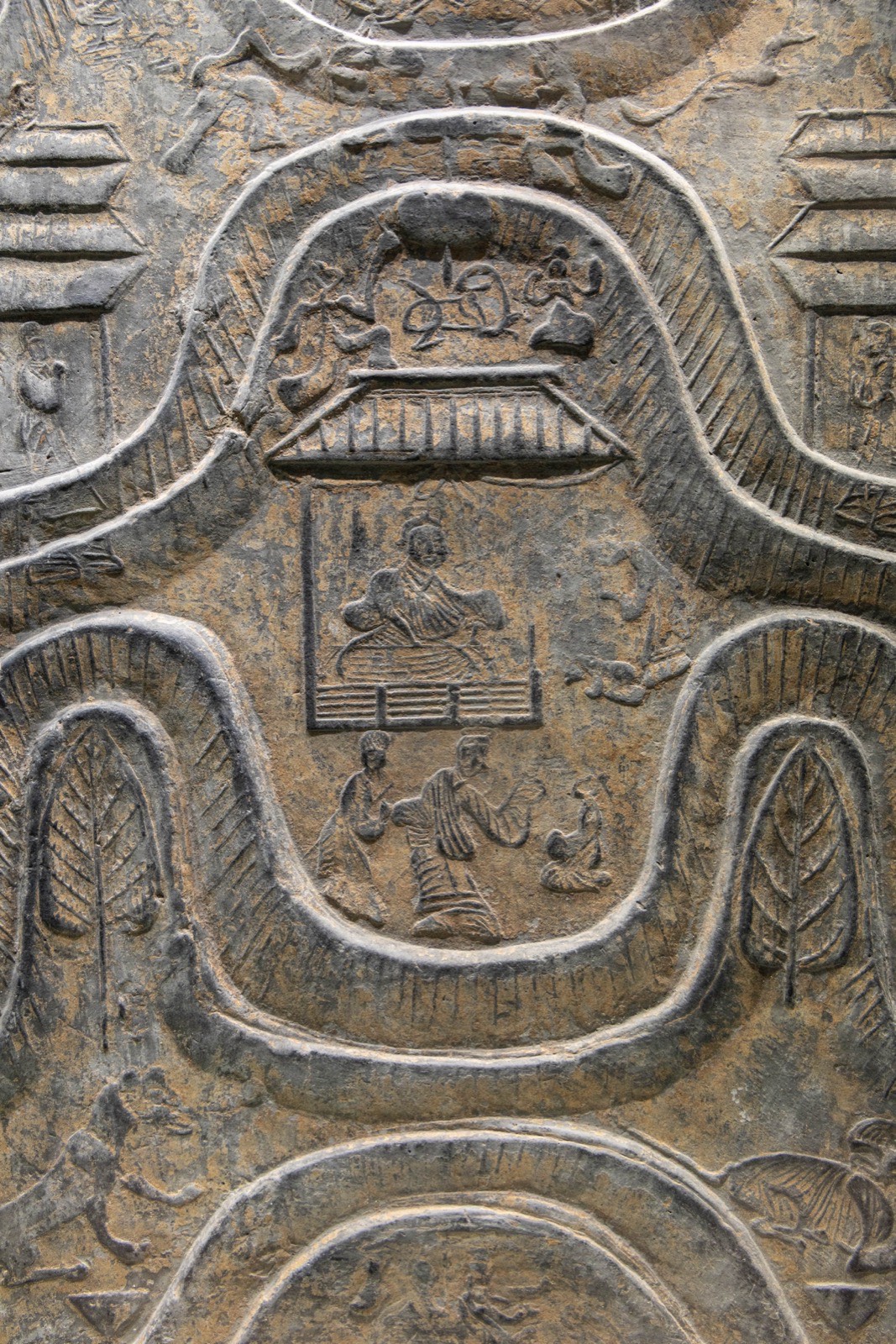 9 门阙山峦猛虎画像砖 汉代 襄阳南漳县九集镇马家洲村汉墓出土